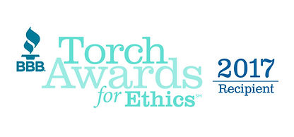 Better Business Bureau Accredited Business, A+ Rating, Torch Award for Ethics